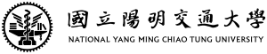 黑色校徽中英文書法體校名橫式組合