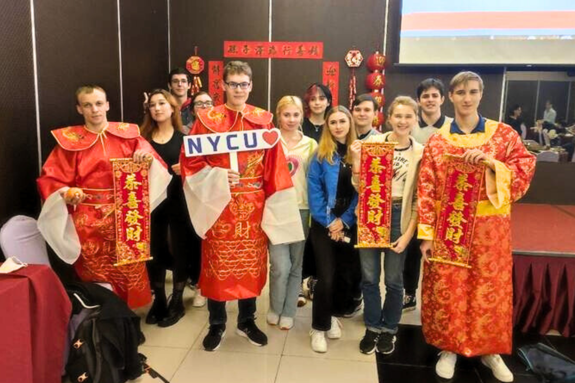 Mariia (front row, second from the right) has been in Taiwan for over four years and has spent Lunar New Year here.