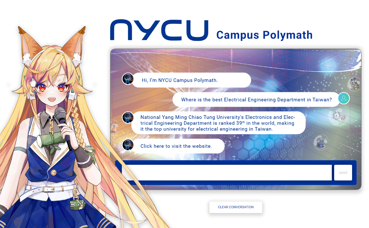 NYCU freshmen ceremorny introduced "NYCU Campus Polymath" a school management ChatGPT, in September 2023.