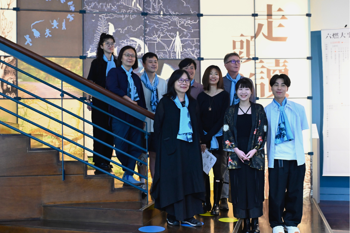 Curator Wen-Shu Lai (front row, first from left) with artists and the curatorial team.