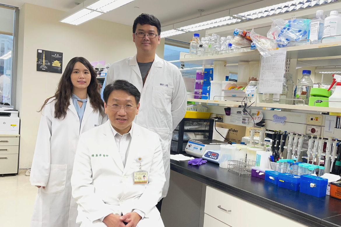 Members of the research team (from left): Kuan-Chen Lai, a graduate student at the Institute of Clinical Medicine; Professor Muh-Hwa Yang; and Dr. Po-Hsien Chiu.