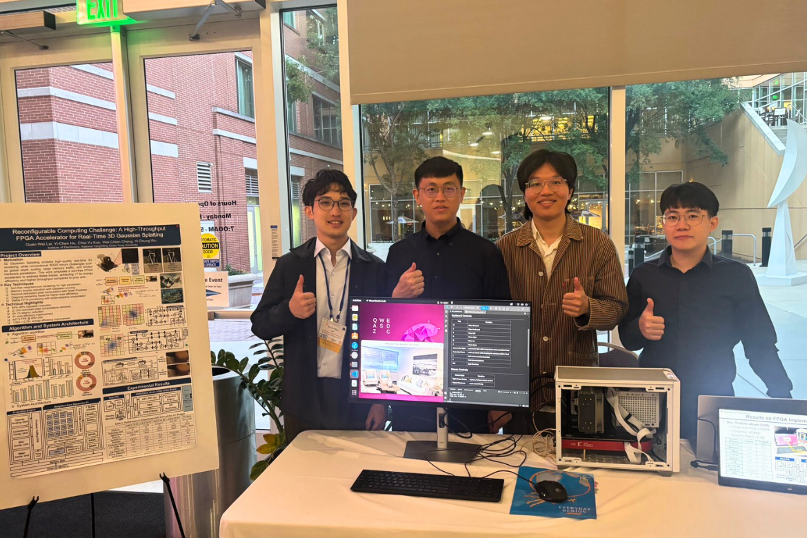 The NYCU team demonstrates its award-winning FPGA acceleration system and presents its research.