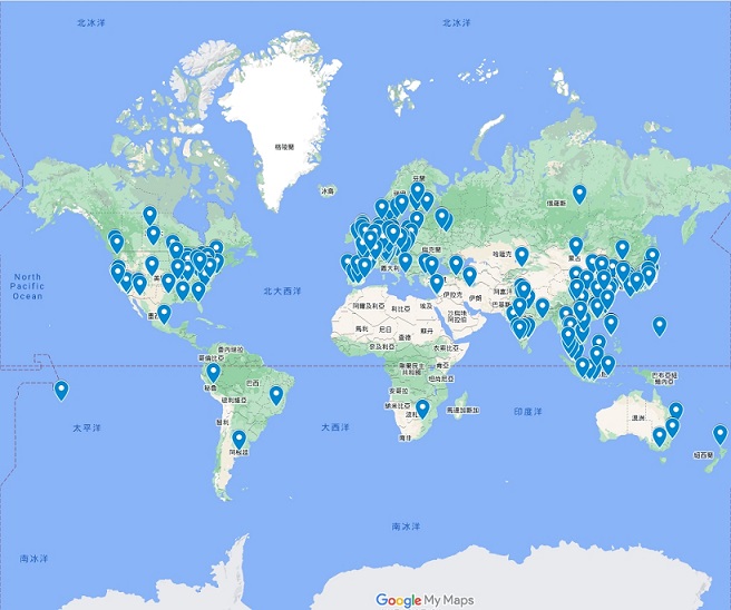 Map of Partner Institutions