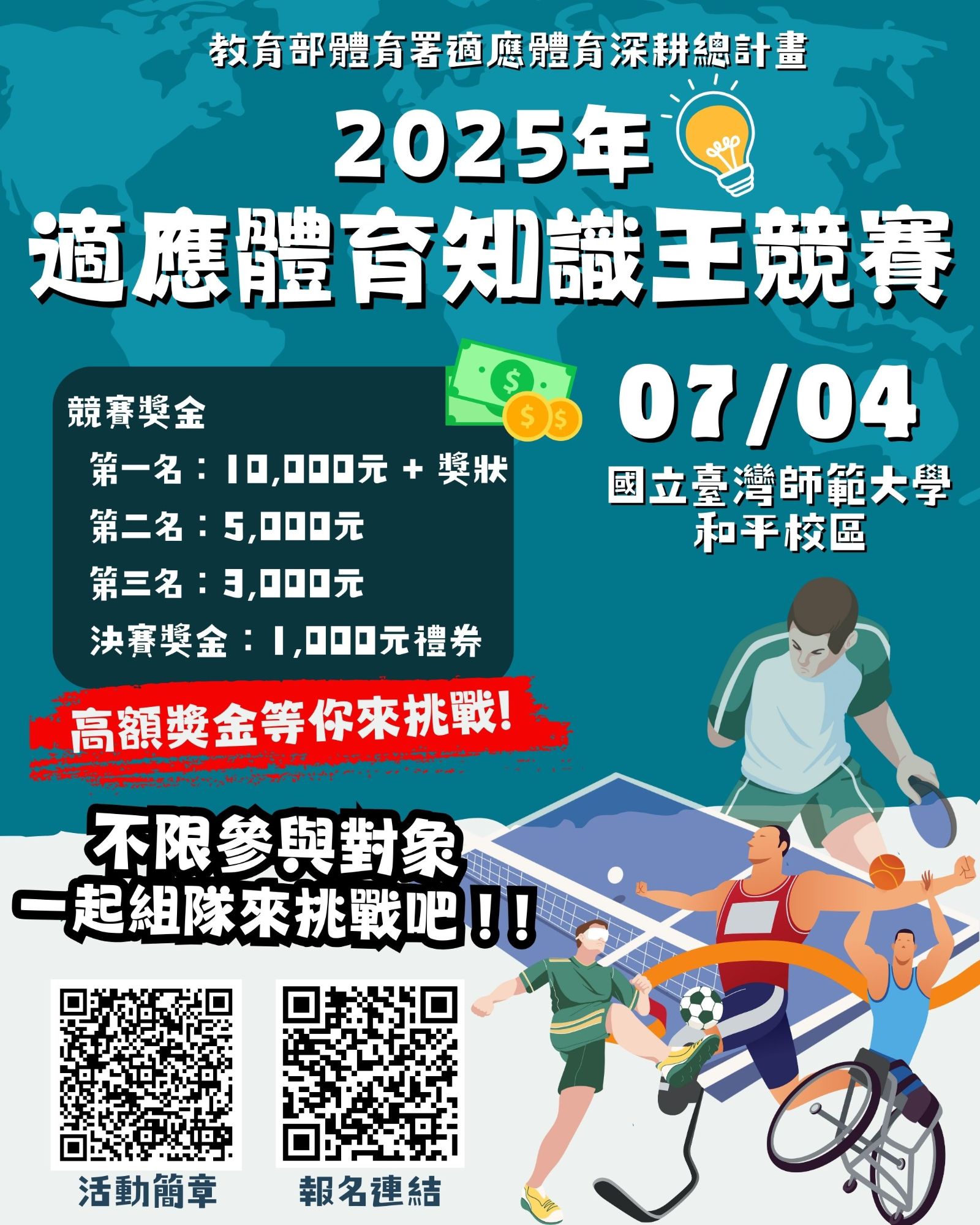 【2025年適應體育知識王競賽】活動海報